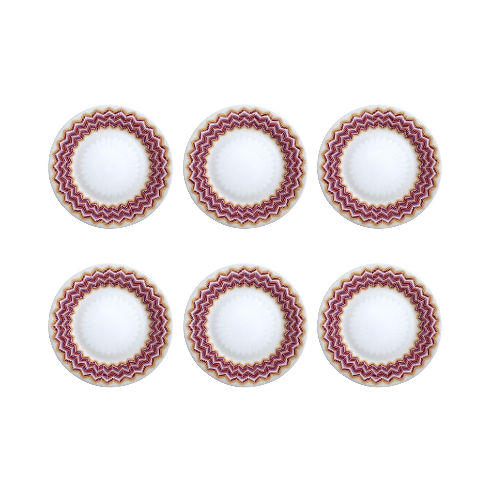 MISSONI - PANE/BREAD or BUTTER PLATES - Ø 15.5 cm - SET 6 PCS